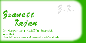 zsanett kajan business card